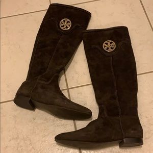 Tory Burch size 5 knee high boots brown suede